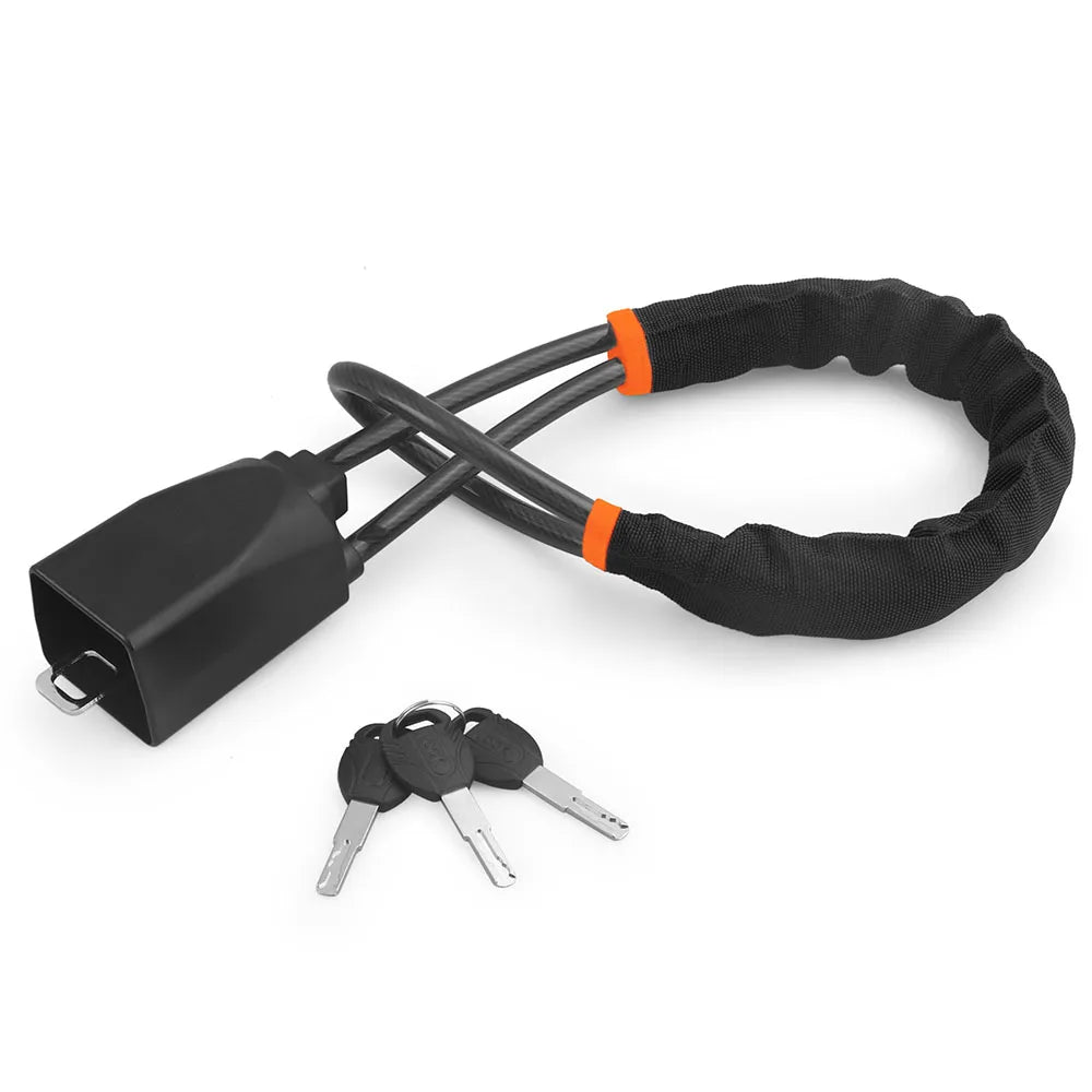 SEAMETAL Car Steering Wheel Lock Universal Antitheft Device Auto Seat Belt Buckle Lock Rope Steel Cable for Car Truck SUV Van RV