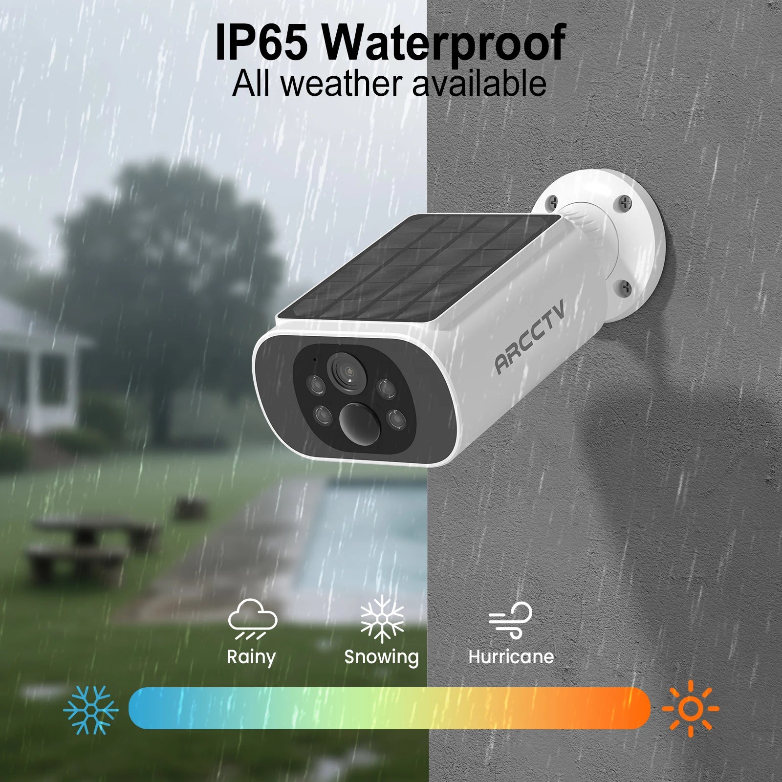 ARCCTV 2K Wireless Solar Outdoor Security Camera