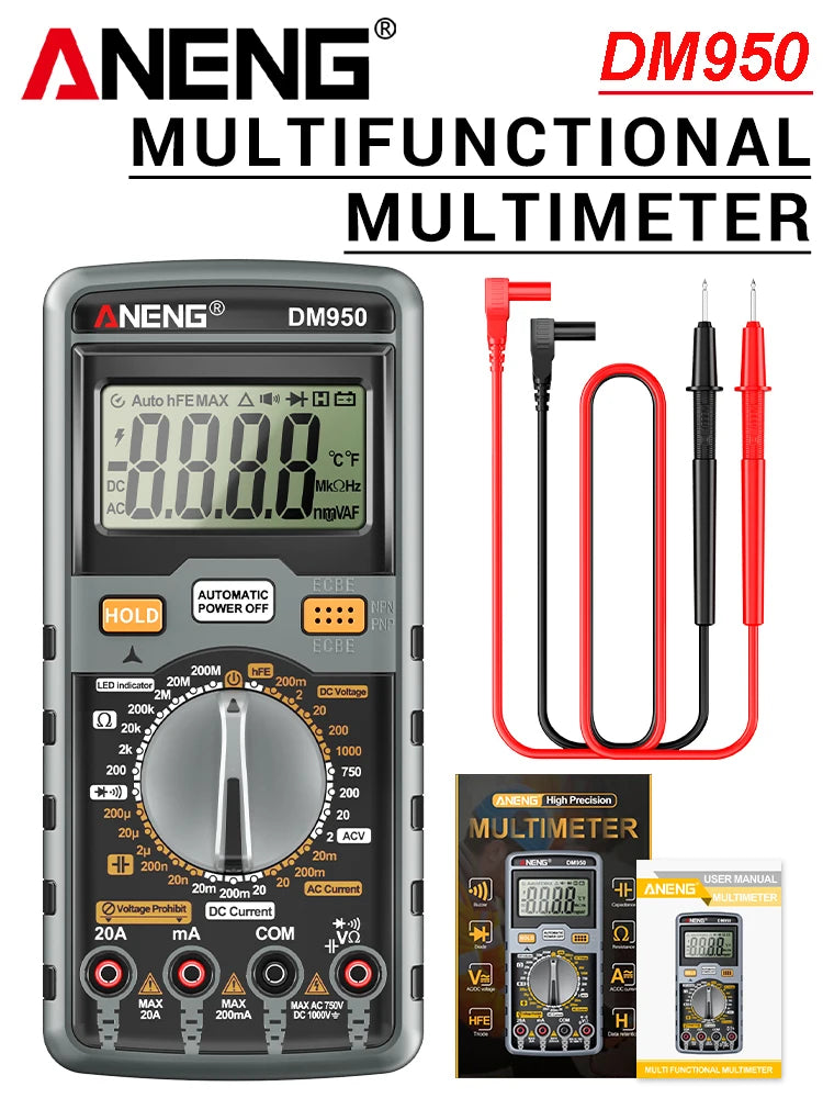 DM950 Digitalmultimeter - 1999 Counts