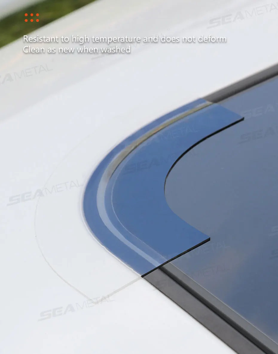 SEAMETAL Car Sunroof Sealing Sticker Transparent Panoramic Sunroof Seal Strip Waterproof Leakproof Roof Edge Gap Filler Strip