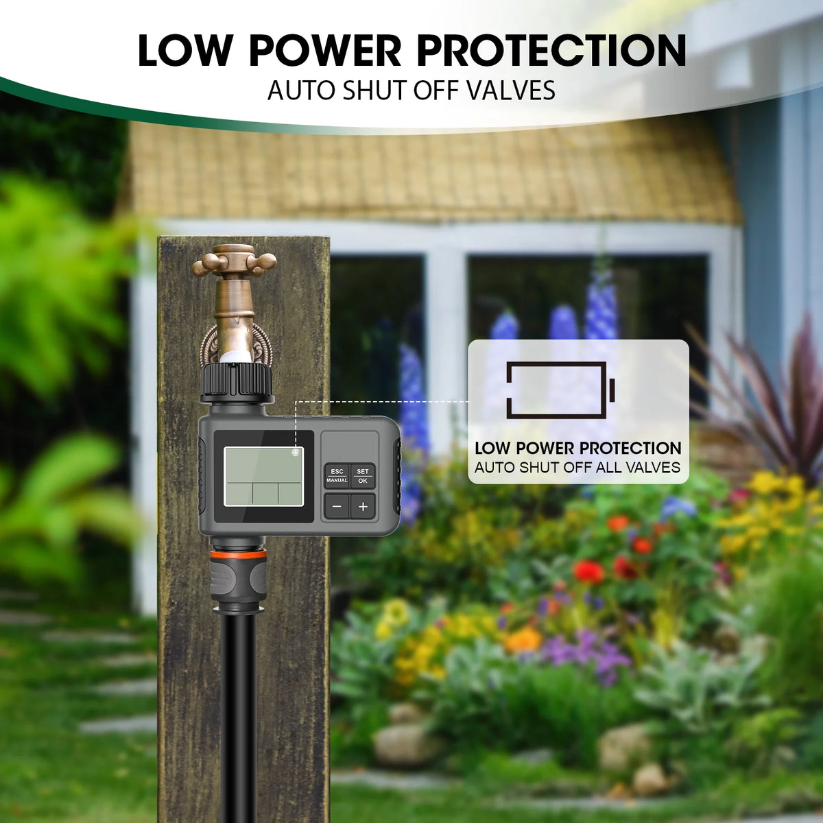 SGW05 Single-Outlet Garden Water Timer with LCD