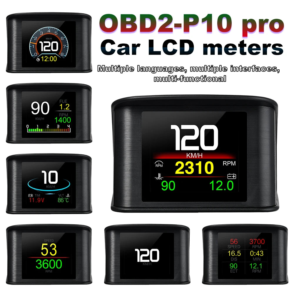 OBD2 Head Up Display Digital Speedometer with Overspeed Alarm