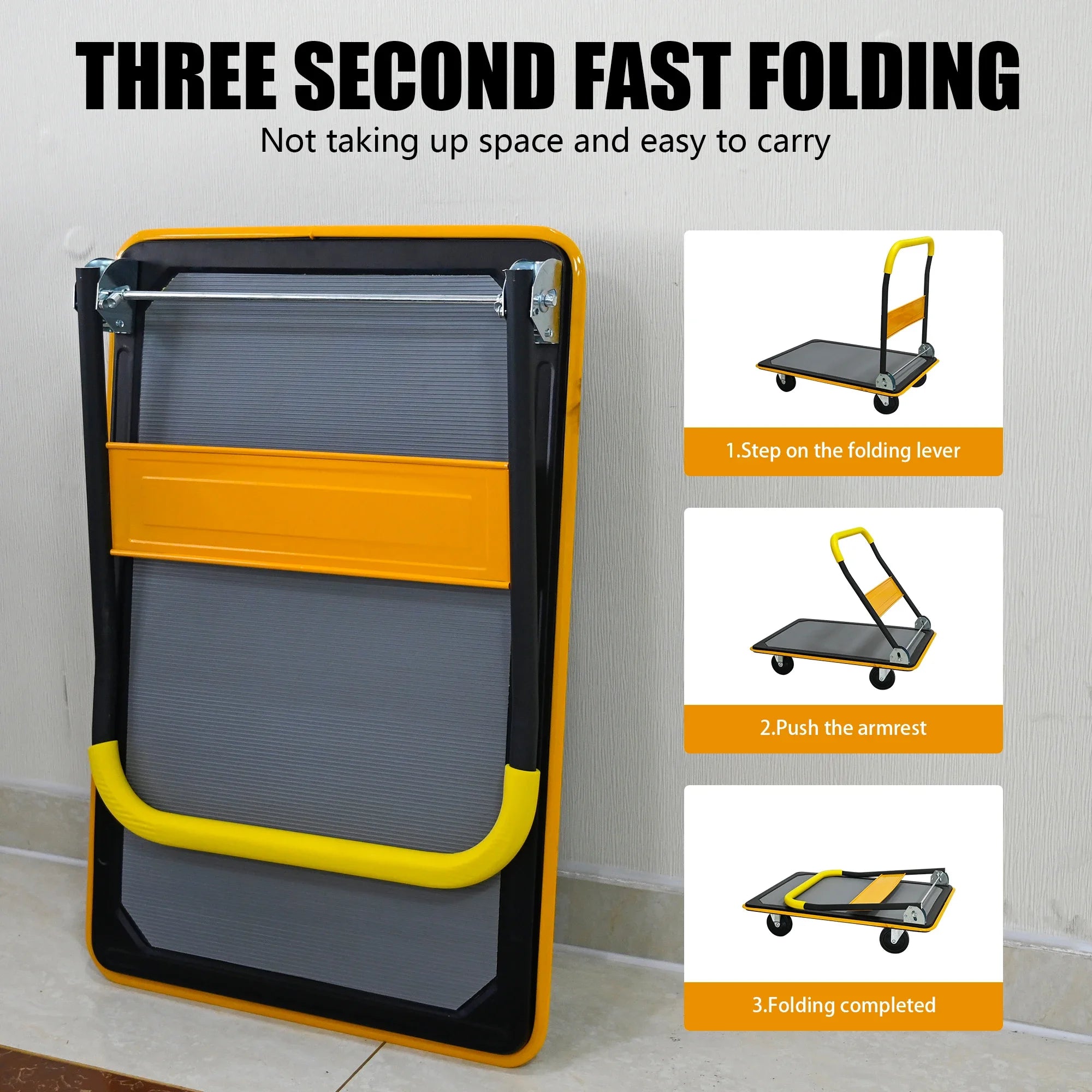 Foldable Platform Cart 660 lbs Heavy Duty Hand Truck