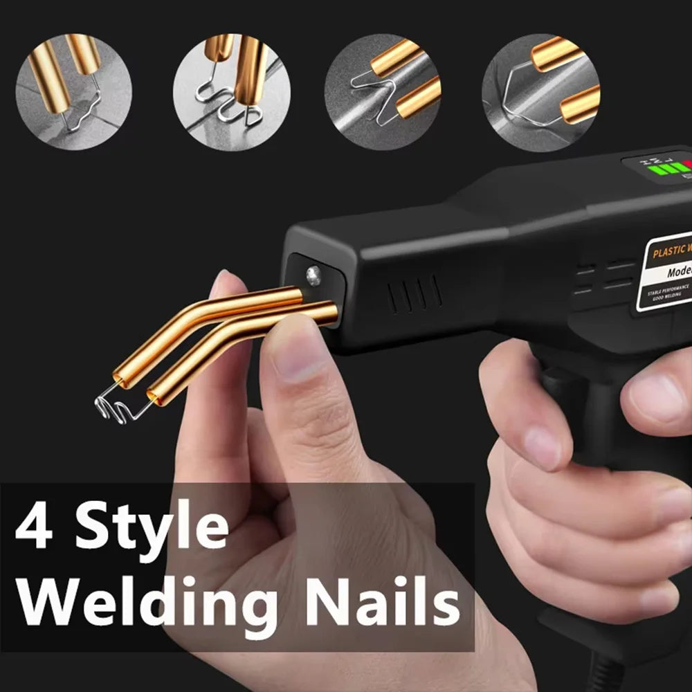 Plastic Welder Gun Welding Machine with Soldering Iron for PVC/Plastic Staple Repair, Car Bumper Repair Tools 