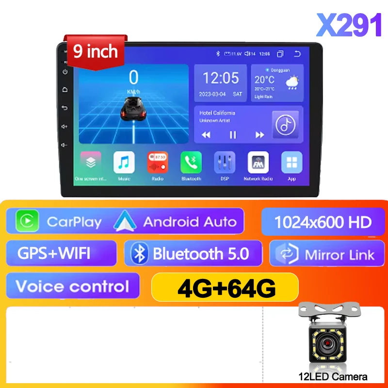 7/9/10 Zoll Universal Android 13 Autoradio 32G/64G Autoradio Android 2 Din Car Radio GPS BT Zentrale Multimedia Intelligente Fahrzeugssysteme