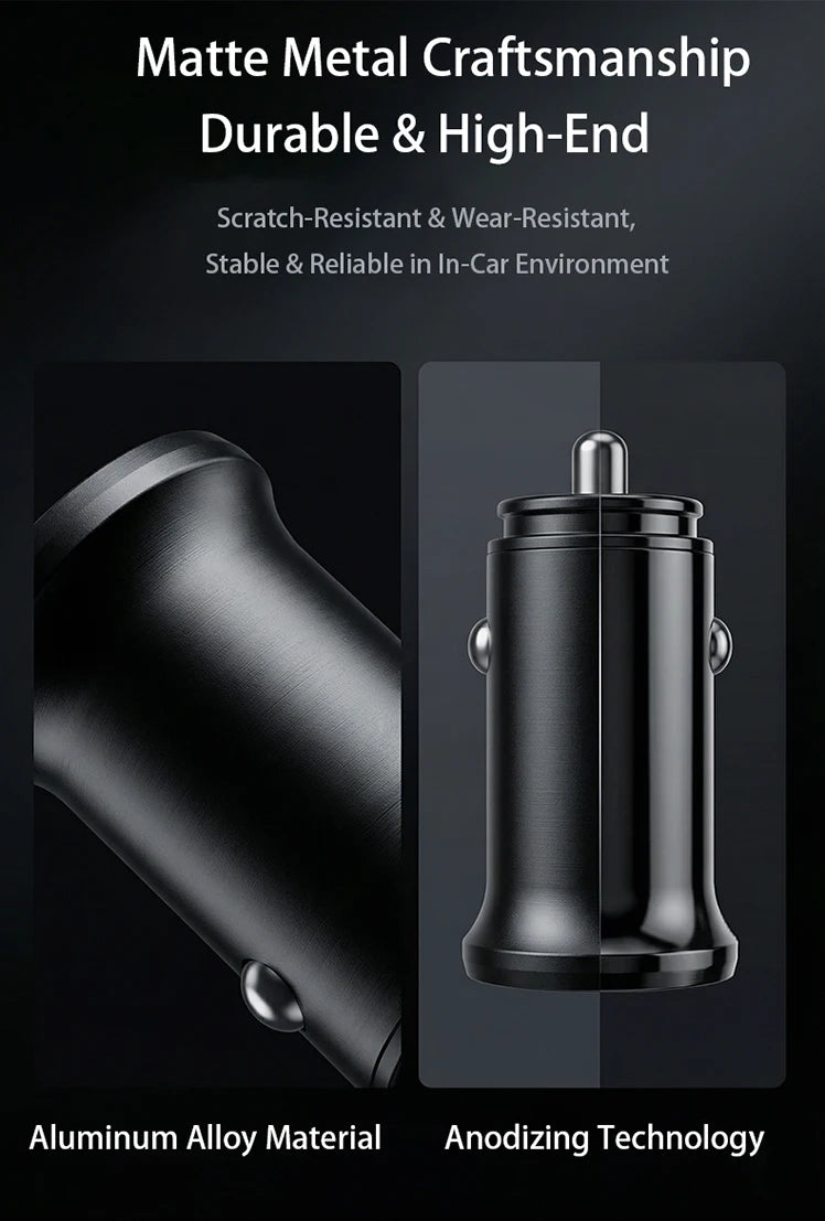 Univerzální mini GPS lokátor, sledování auta, nabíječka do cigaretového zátku, USB Type-C adaptér, skrytá, pro IOS Apple nebo Google Find My APP