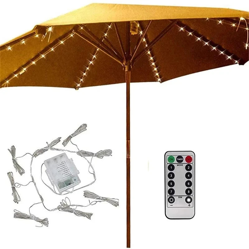 Solar LED String Lights, 5 m, 8 Modes and Remote Control