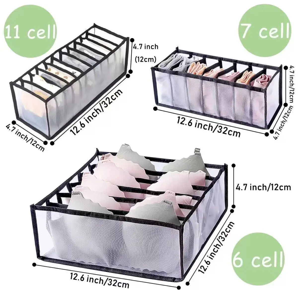 Drawer Organisers for Underwear, Bras and Socks