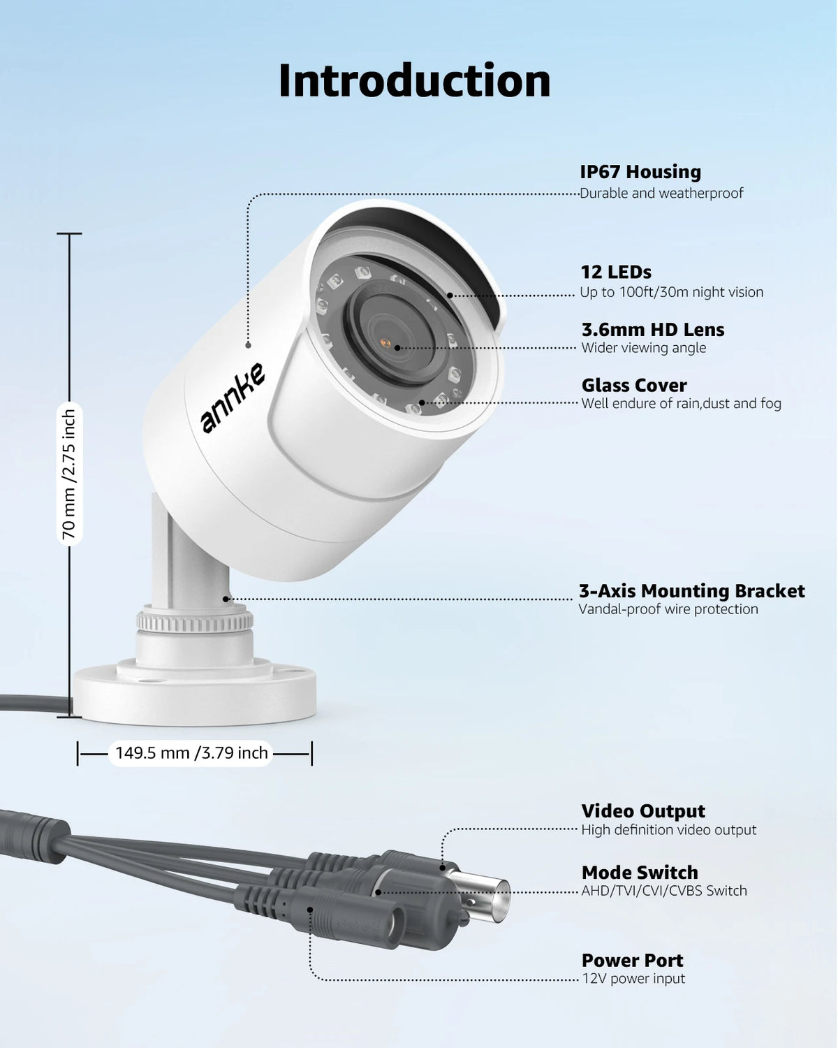 1080P 4-in-1 HD Bullet Security Camera