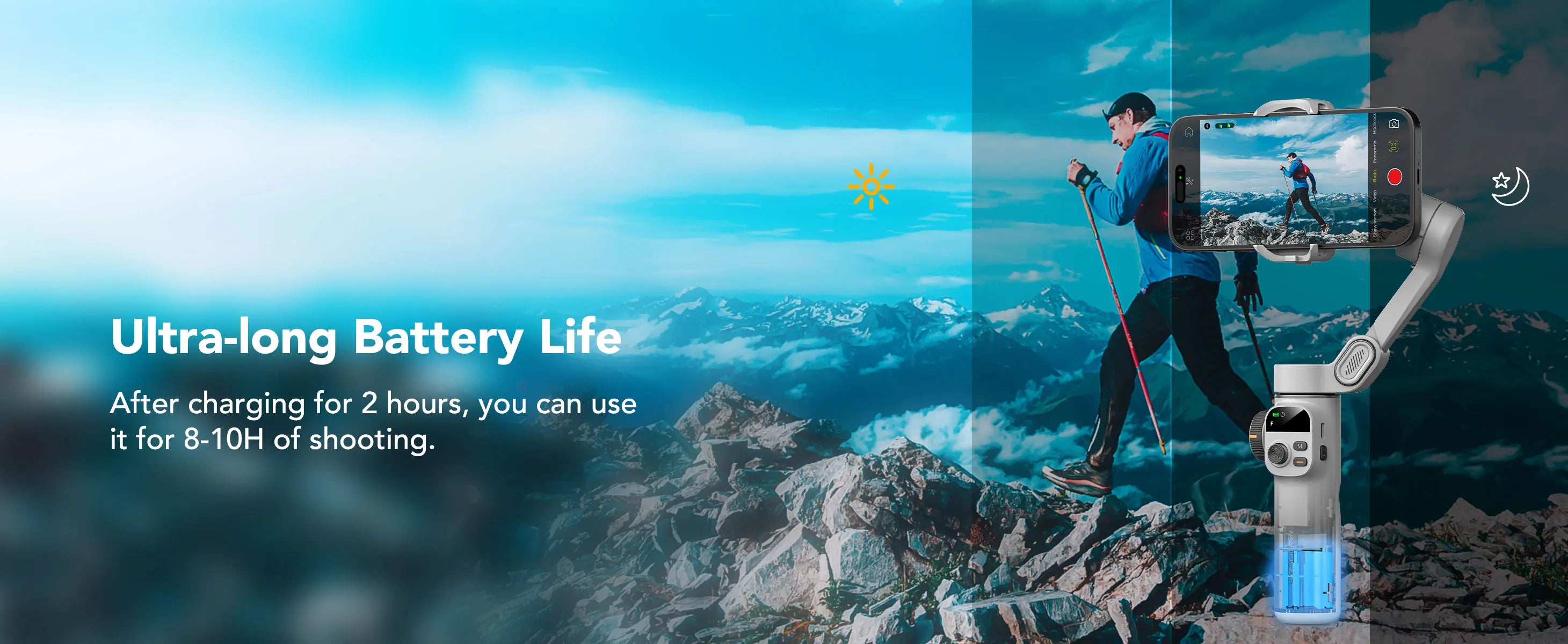 AOCHUAN Smart X2 chytrý smartphone 3osý stabilizátor gimbalu