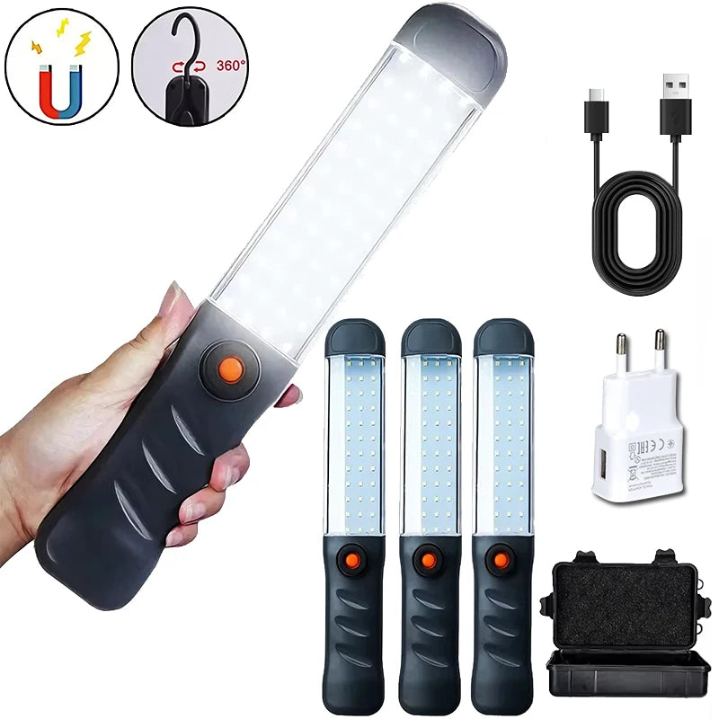 Rechargeable Work Light with Magnetic Base and Hook