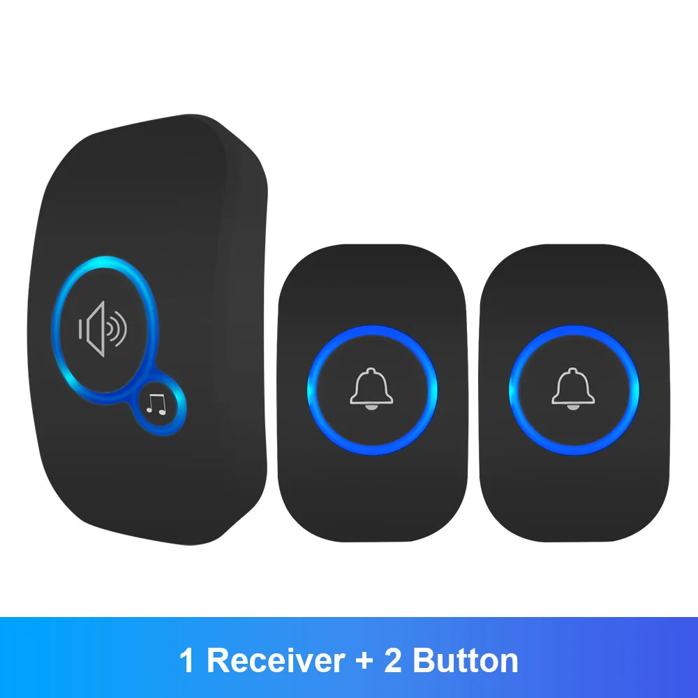 Wireless Doorbell with Adjustable Chime Receiver