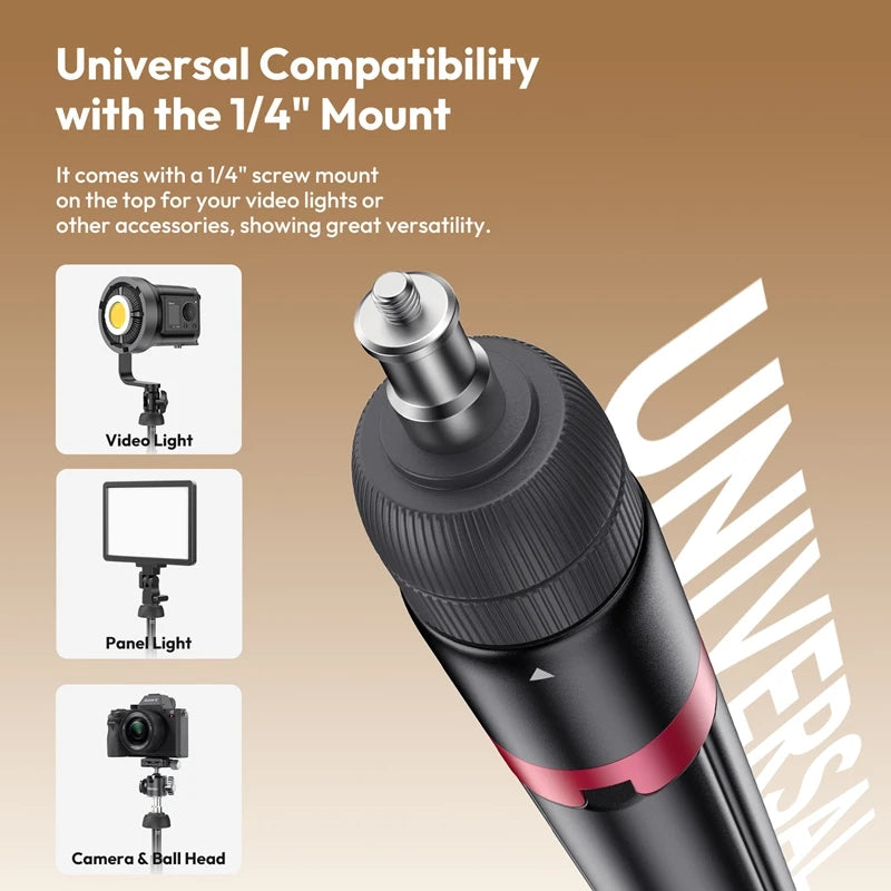 Ulanzi AT-05 2M Heavy Duty Light Stand Foldable Tripod with 1/4" Universal Mount for Photography Video Lights Cameras Livestream 