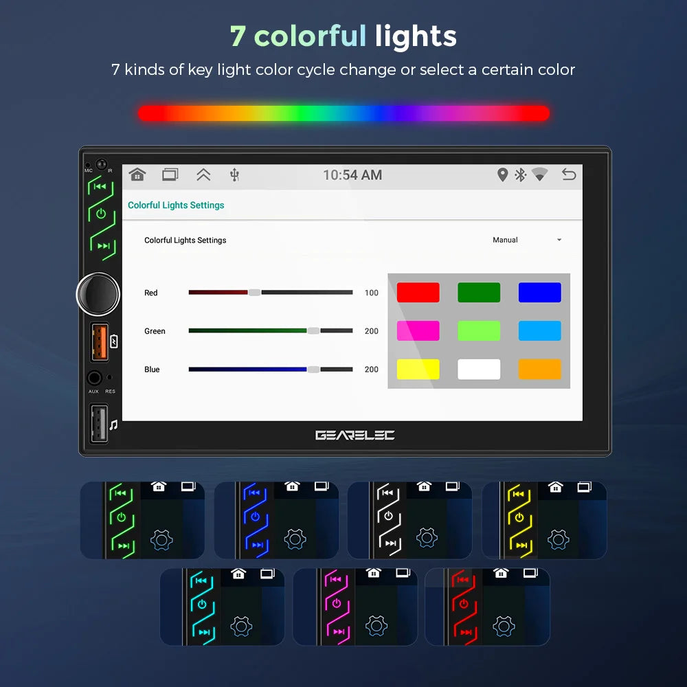 7 Inch Car Radio 2 Din Android 13 CarPlay Multimedia Player