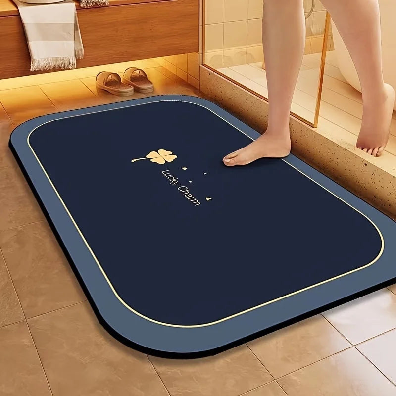 Alfombrilla de baño de diatomita de secado rápido, superabsorbente y antideslizante