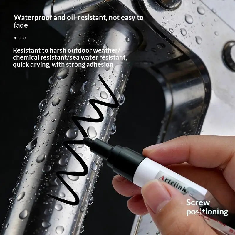 Screw Positioning Marker Pen Waterproof Quick Drying Permanent Marking Pen For Motorcycle Car Mechanical Maintenance Assembly