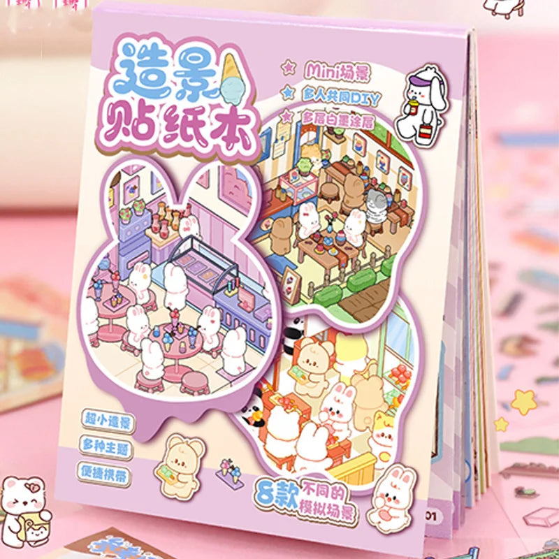 Miniature Scene Paper Sticker Set