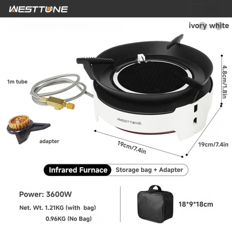 Portable Infrared Gas Stove with Electronic Ignition for Camping