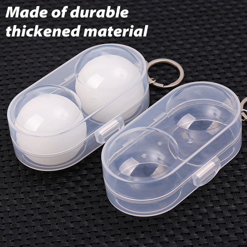 Transparent Table Tennis Ball Case with Keychain