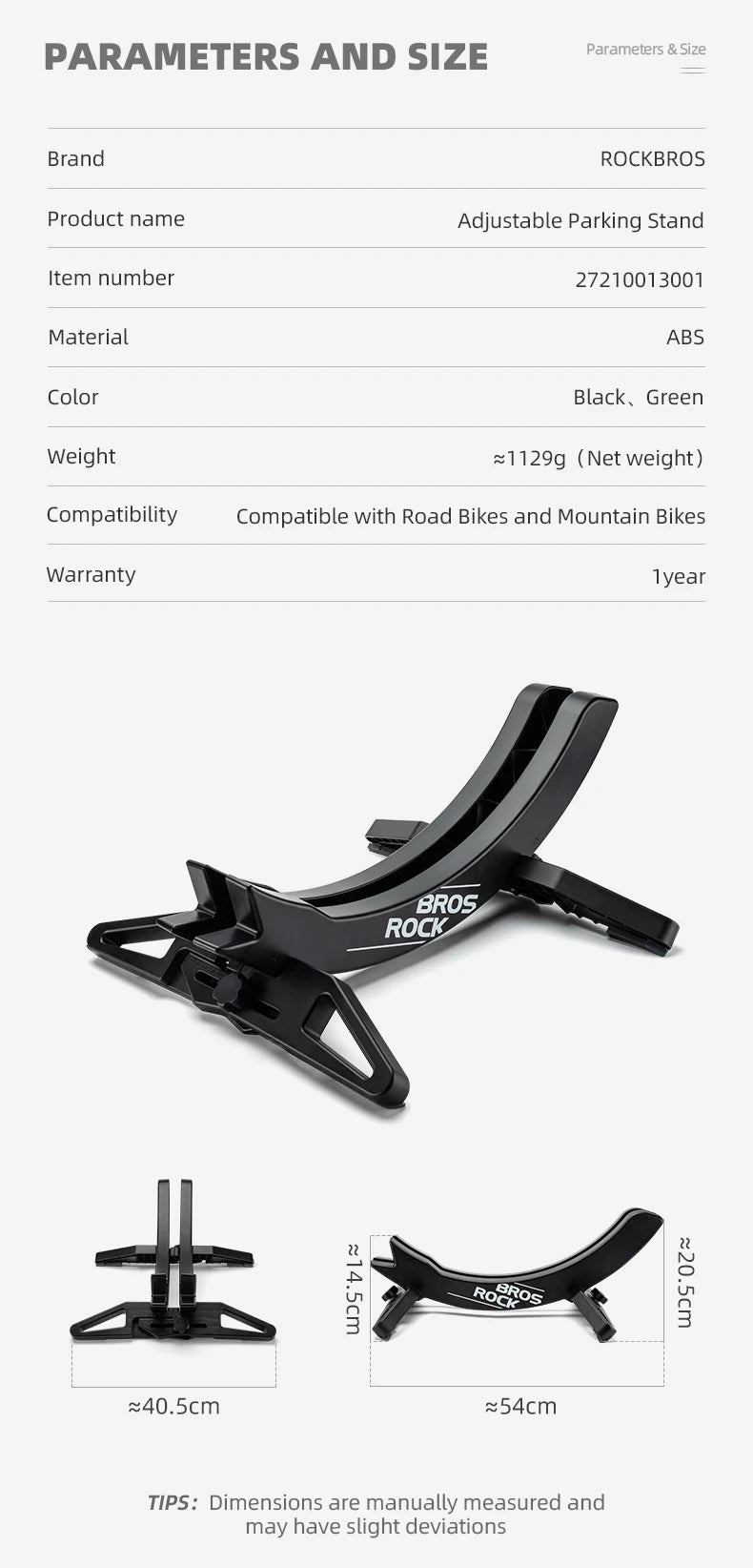 Adjustable Bike Stand for Road & Mountain Bikes – Home Parking Rack