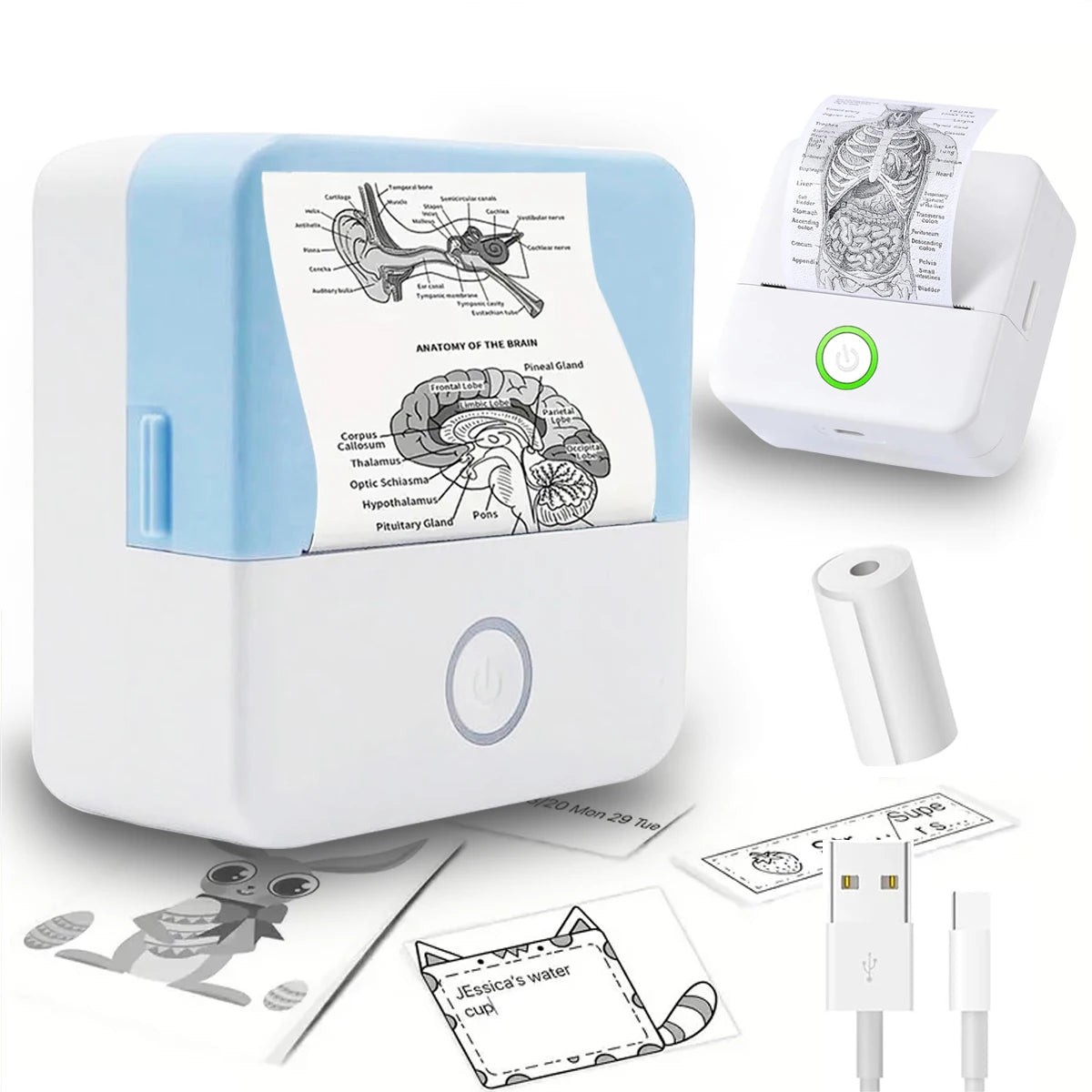 Lommeprinter med Bluetooth til termisk print, 58 mm