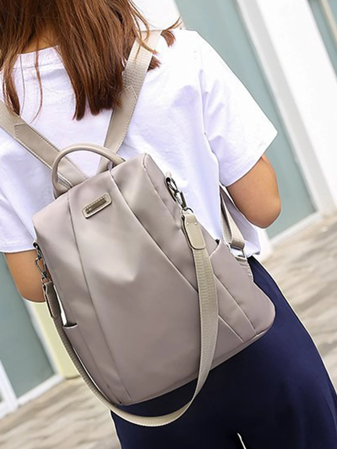 Neutral Style Backpack for Men and Women, with Three Carrying Straps, Suitable for Travel and Tourism Made of Nylon Material. 