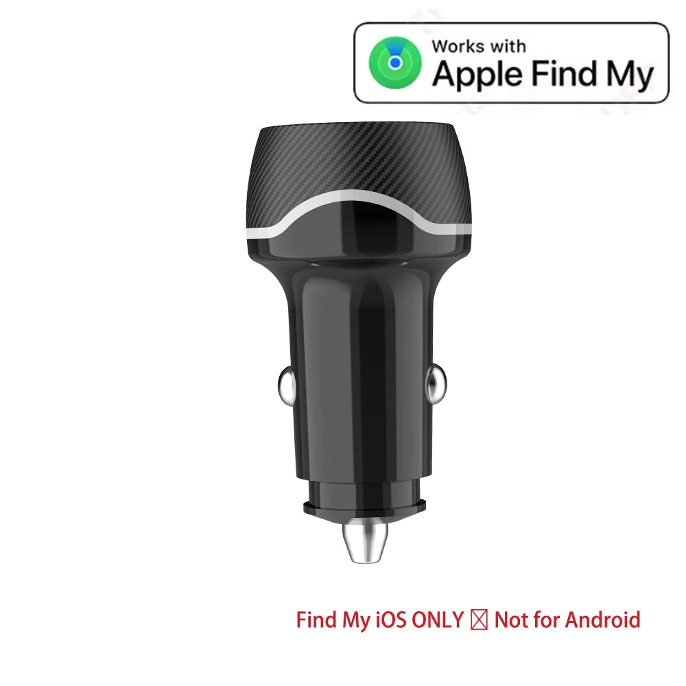 2in1 Car Charger GPS Tracker, USB Type-C Phone Fast Charging with Find My App for iOS & Android Google Find My