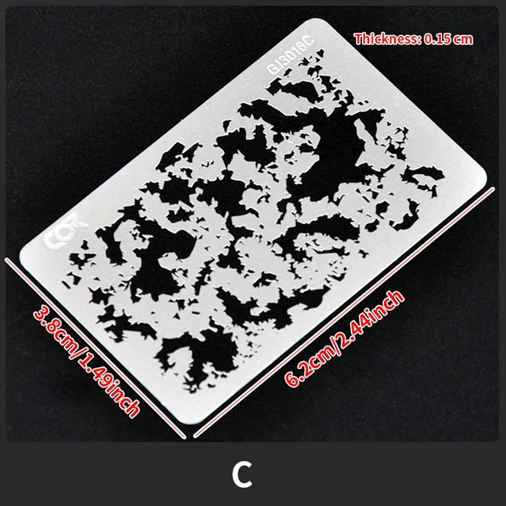 Reusable Airbrush Weathering Stencil for Models