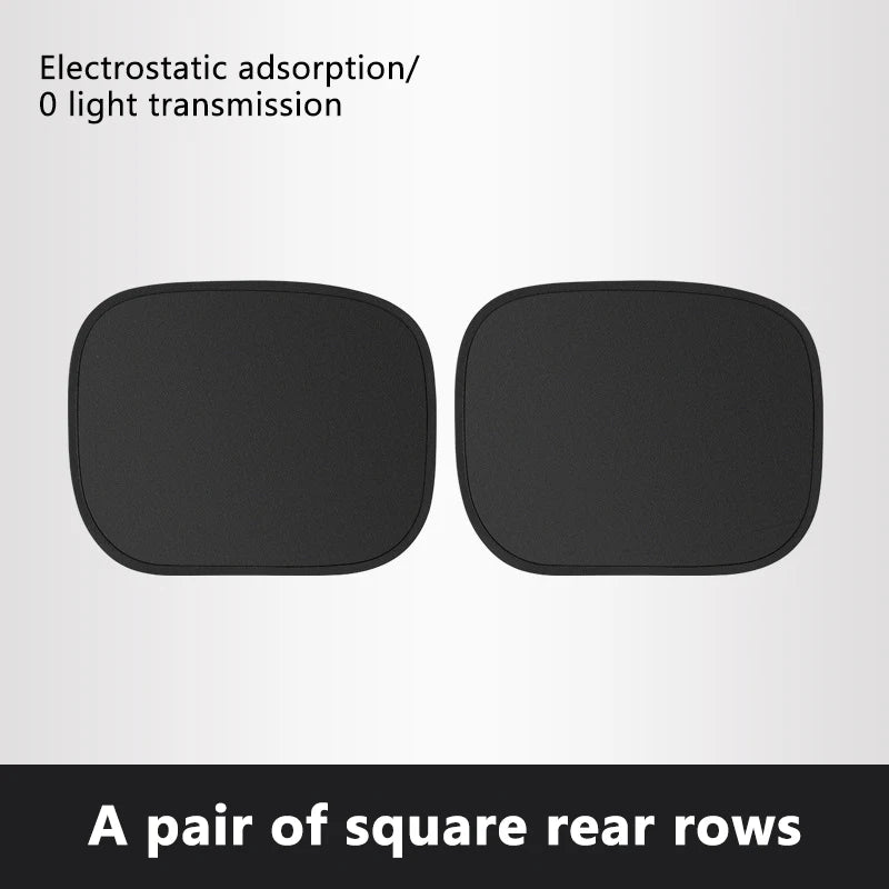 SEAMETAL Electrostatic Curtains for Car Side Window 4-Layer Sun Protection Cover Foldable Car Sun Shade 99.9% UV Ray Blocking