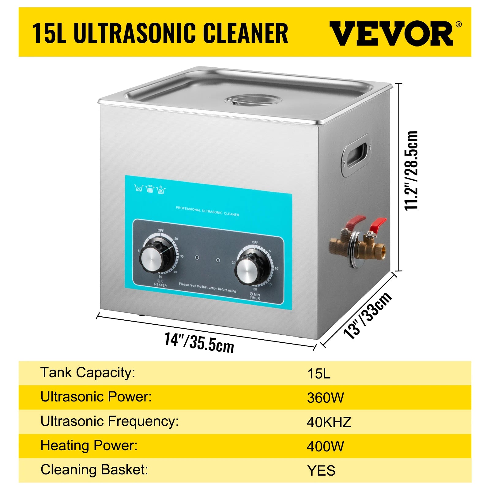 Ultrasonic Cleaner with Heating 2L–30L Deep Cleaning Machine