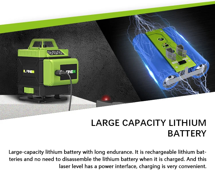 16-Line Green Laser Level with 360° Auto-Leveling