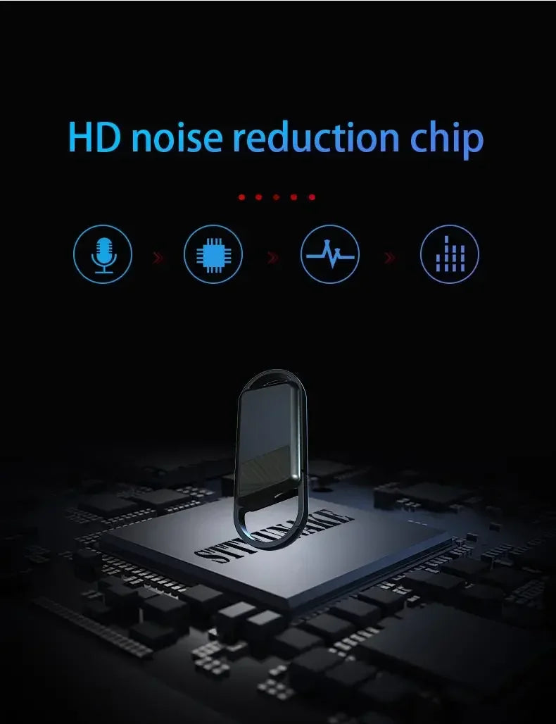Mini Voice Activated Recorder Digital Audio Recording Keychain Device Wearable Sound Professional Micro Dictaphone 