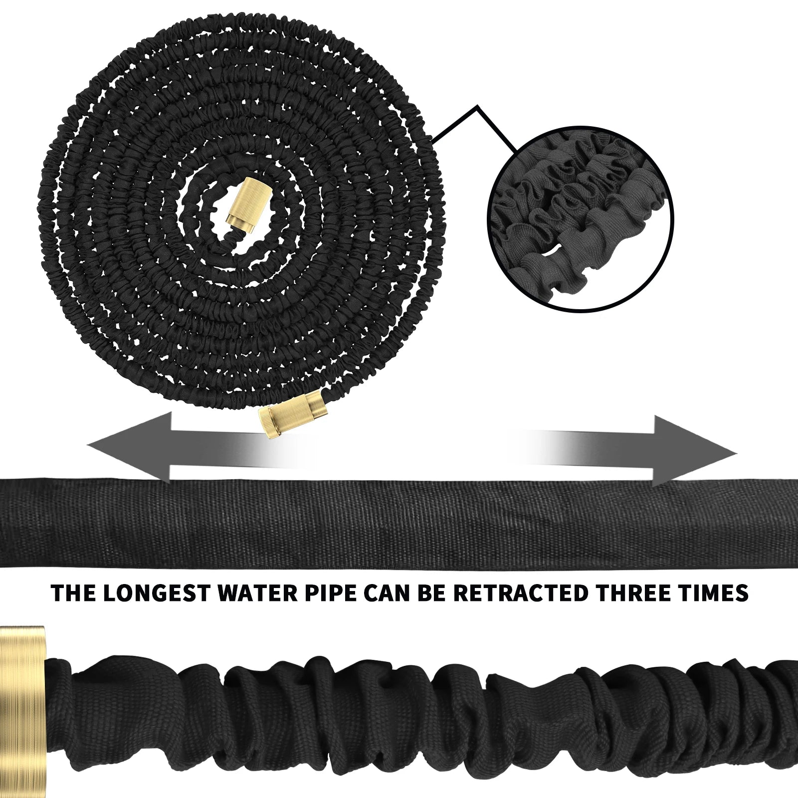 Tuyau d'arrosage extensible avec buse de pulvérisation à 7 modes