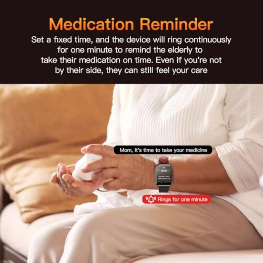 Fall Detection Smart Watch for Seniors with GPS and 4G Alerts