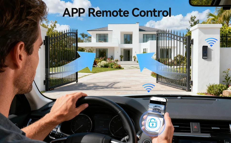 TMEZON R10-L10 Solar Powered Wireless WiFi Video Door Phone,1080P Intercom System,7'' Color Touch Monitor,Video Doorbell Peephole with Solar Panel,PIR Motion Detection,Remote Unlocking,2.5/5G WiFi