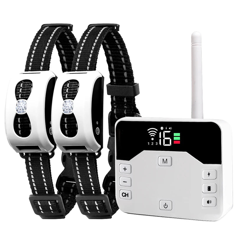 2-in-1 Wireless Dog Fence & Training Collar with Remote Control