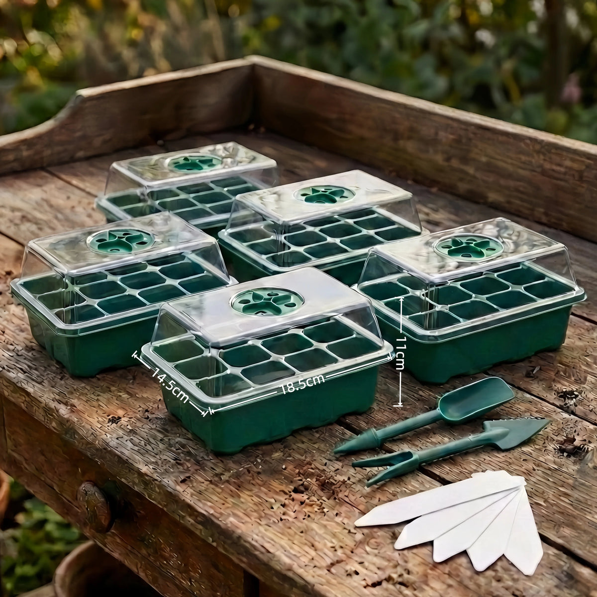 Seed-Starting Trays with Vented Humidity Domes