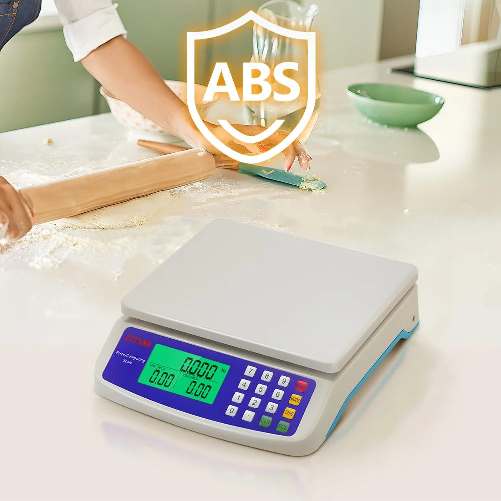 Digital Price Computing Scale 30kg 1g LCD Stainless Steel Platform