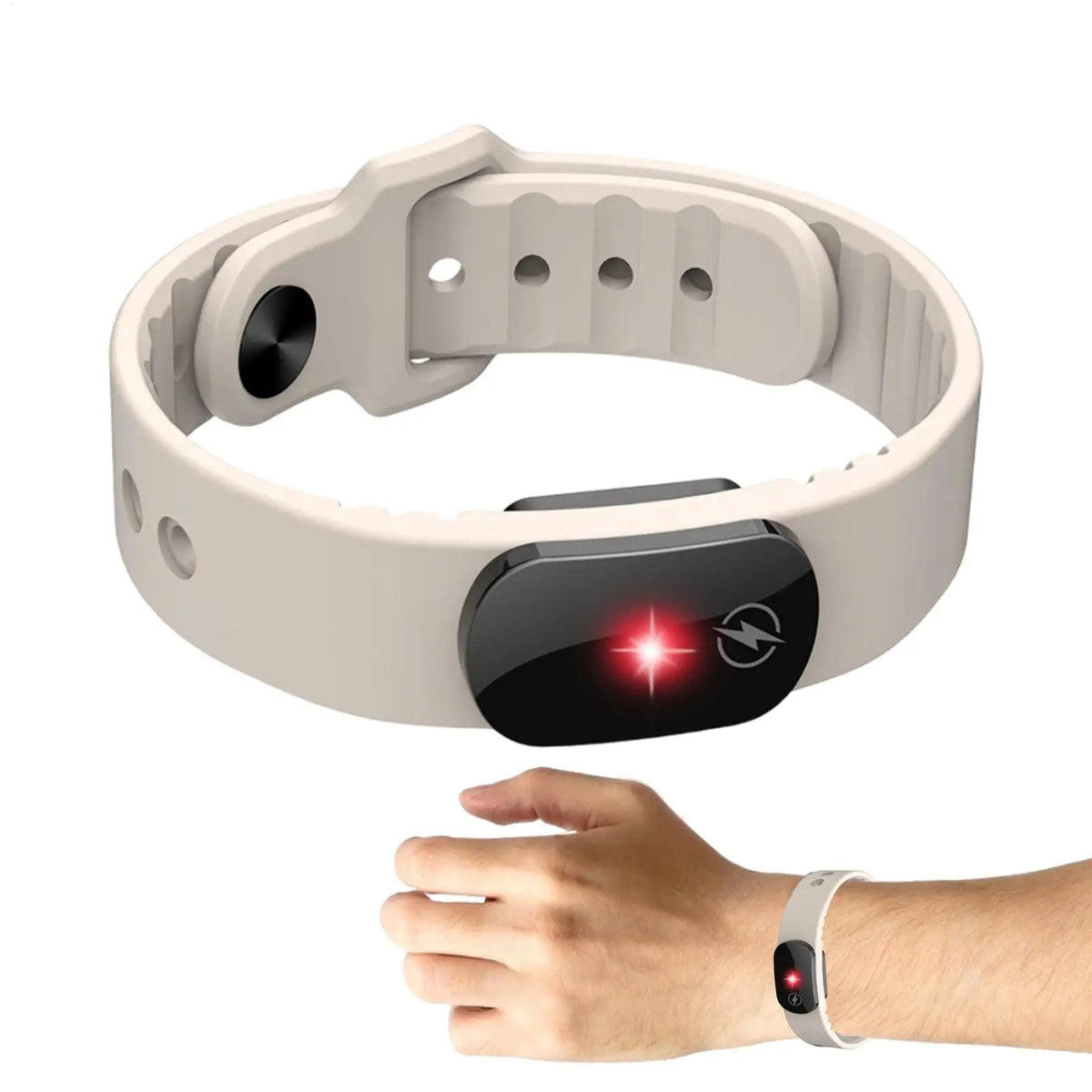 Justerbart silikonarmband - svart eller vitt