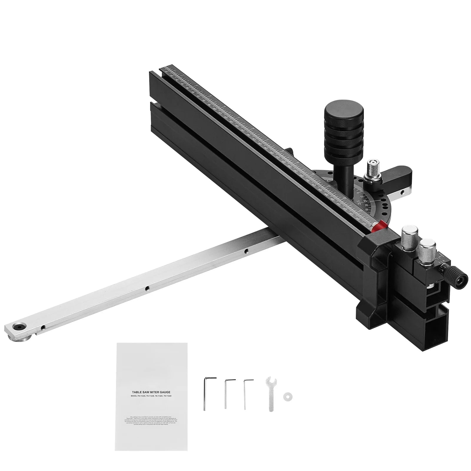 Precision Miter Gauge for Table Saws with 15 Positive Stops