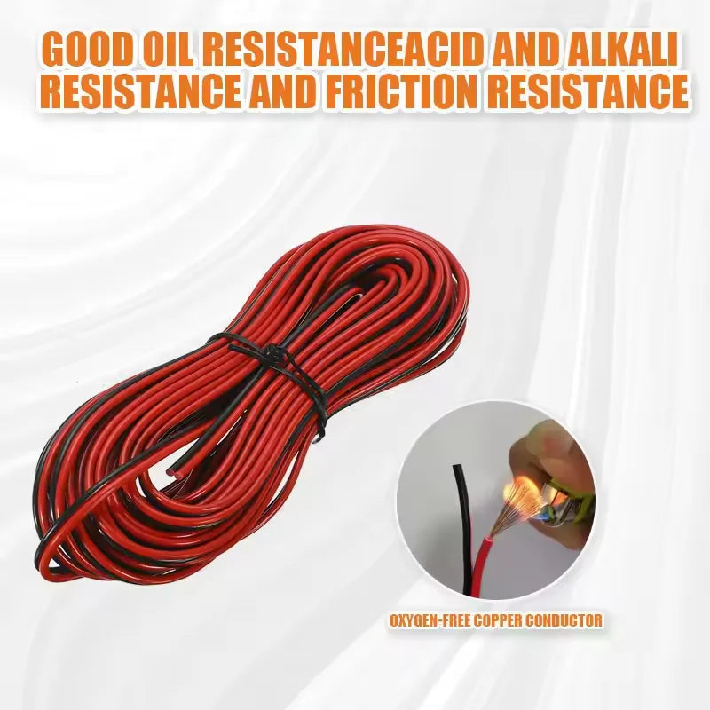 Red/Black Two-Core Speaker Wire, 5m or 10m