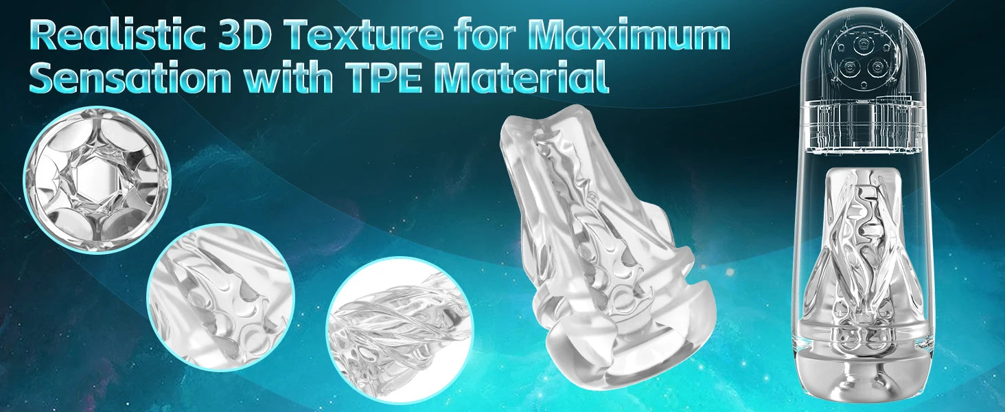 Automatic Sucking Male Masturbator Vibration Blowjob Machine Masturbation Cup With 9 Suction&10 Vibrating Modes Sex Toys for Men 