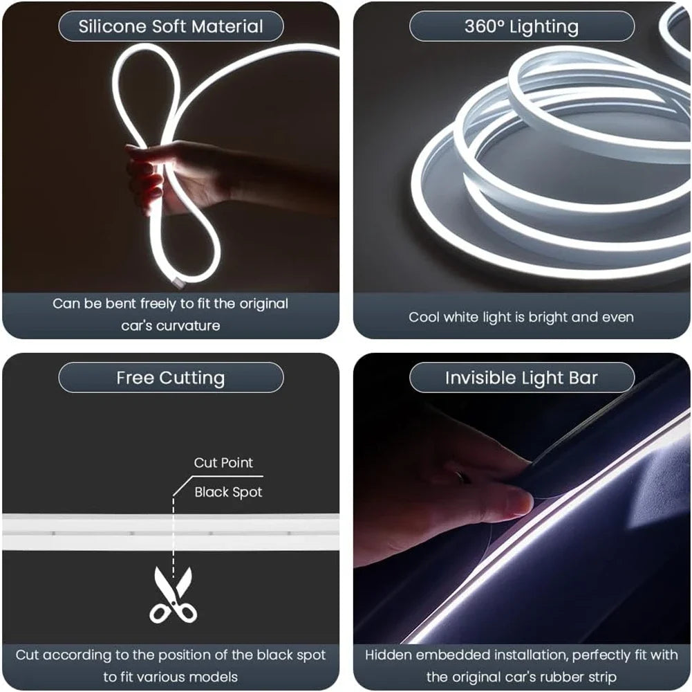 4M Auto Sensor LED Trunk Light Strip for Car Luggage Space