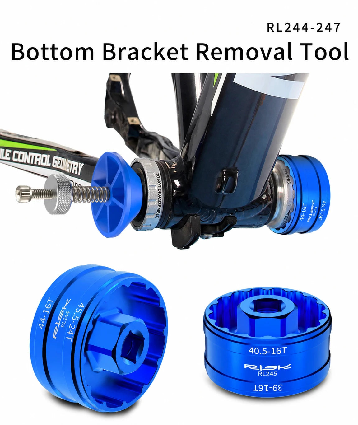 RL244–RL247 Bicycle Bottom Bracket Tool Options