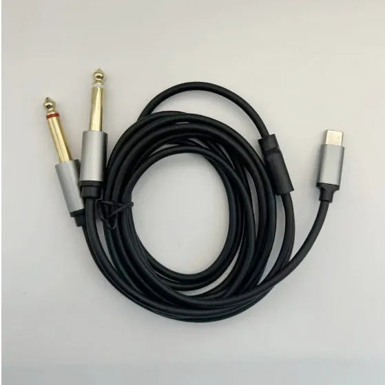 Dual 6.35mm Audio Cable, 3.5mm/USB-C Source Options