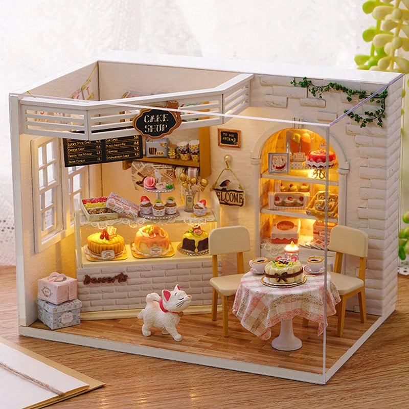 Kit de quarto em miniatura DIY, opções de modelos