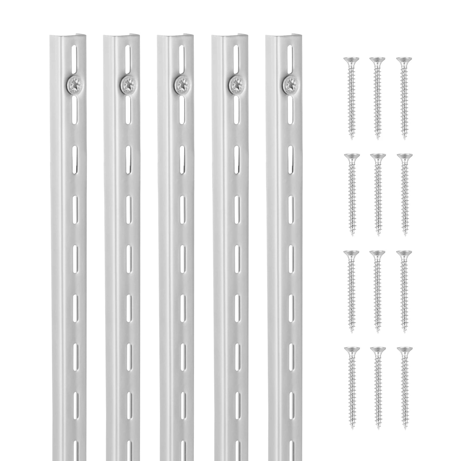 10-Pack 39" Shelf Pilaster Rails with Screws Adjustable Wall System