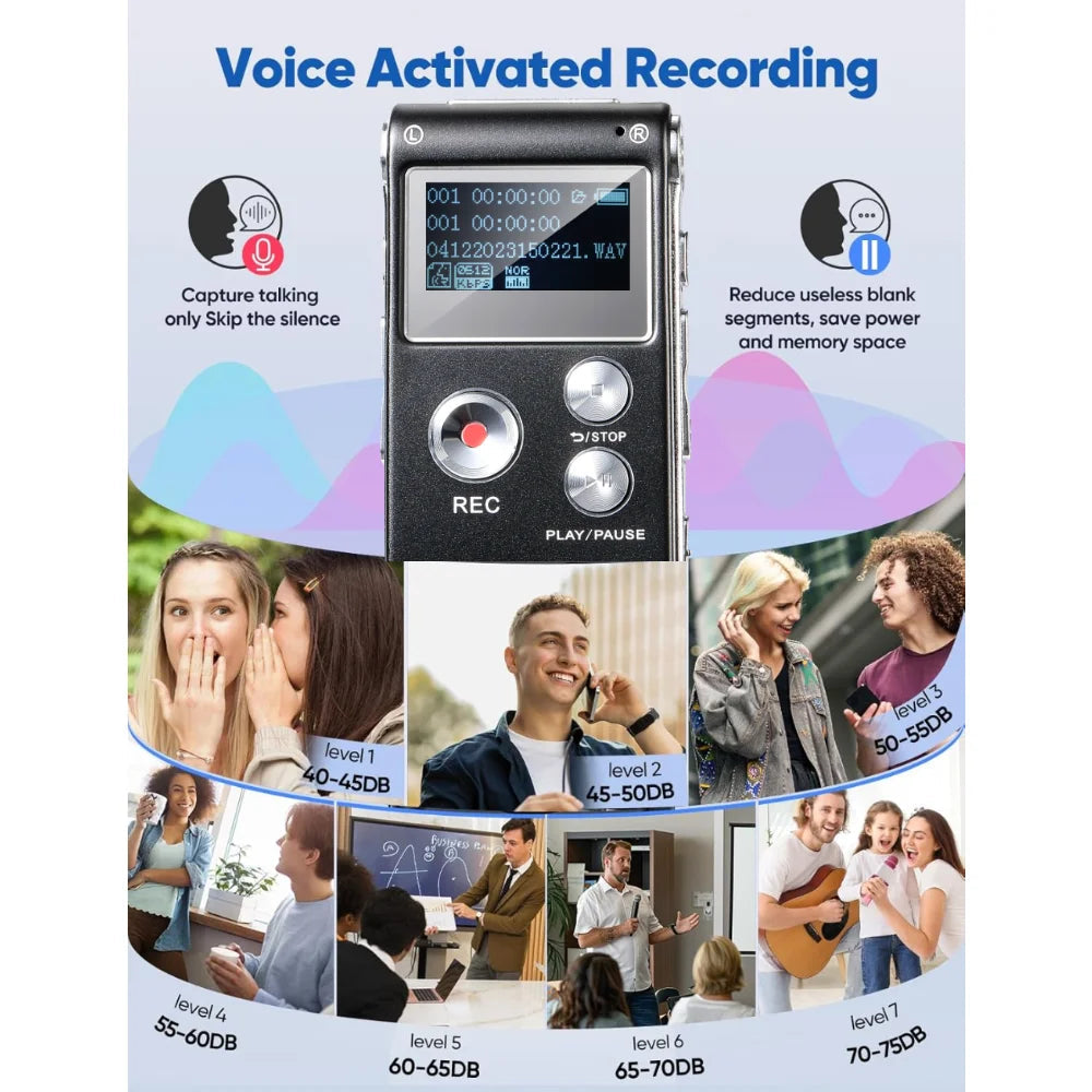 Cheap and user-friendly digital recorder, supporting up to 1536kbps. Mini recorder upgraded to MP3 and USB, with playback functi 