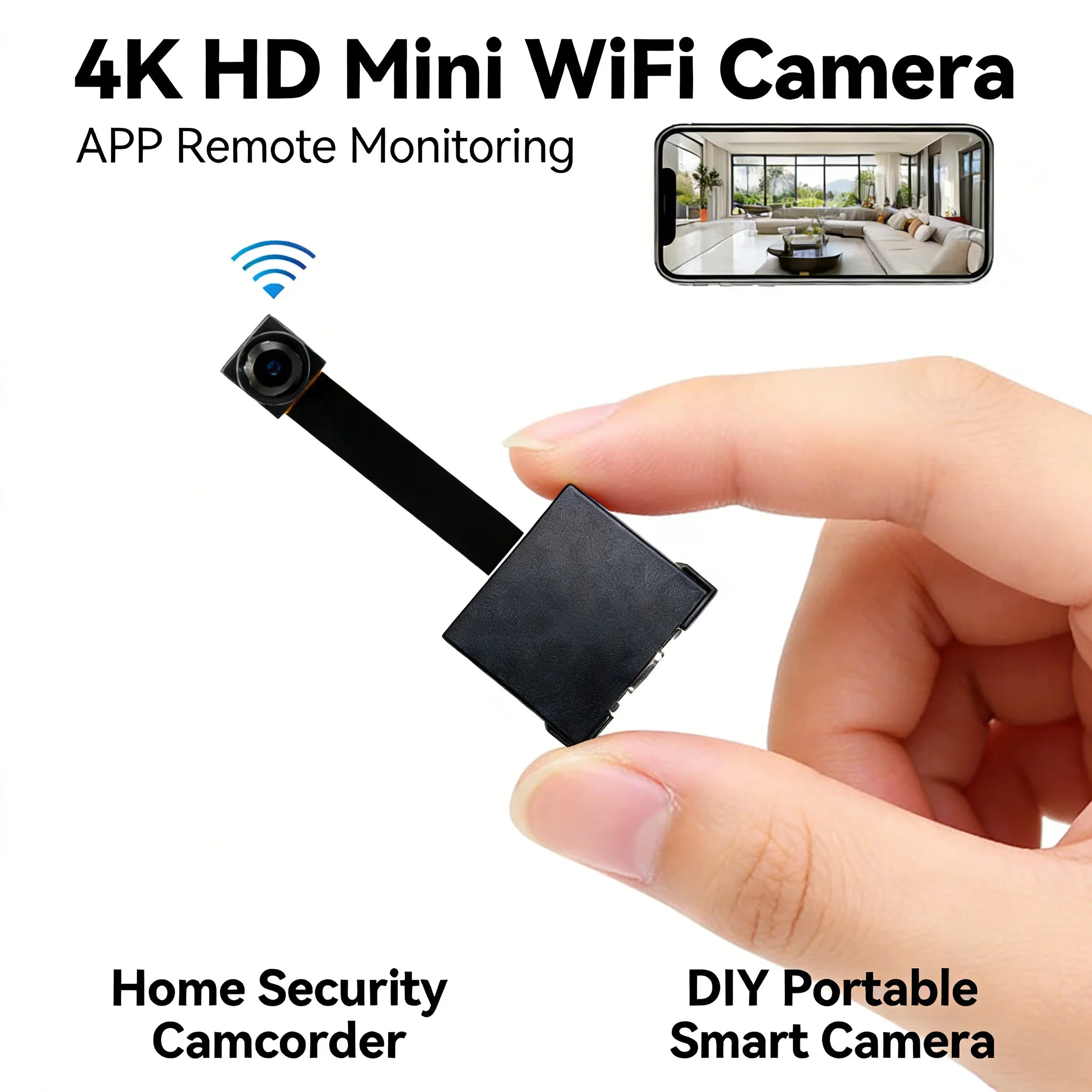 Mini cameră de securitate WiFi cu detectare a mișcării și vizualizare de la distanță