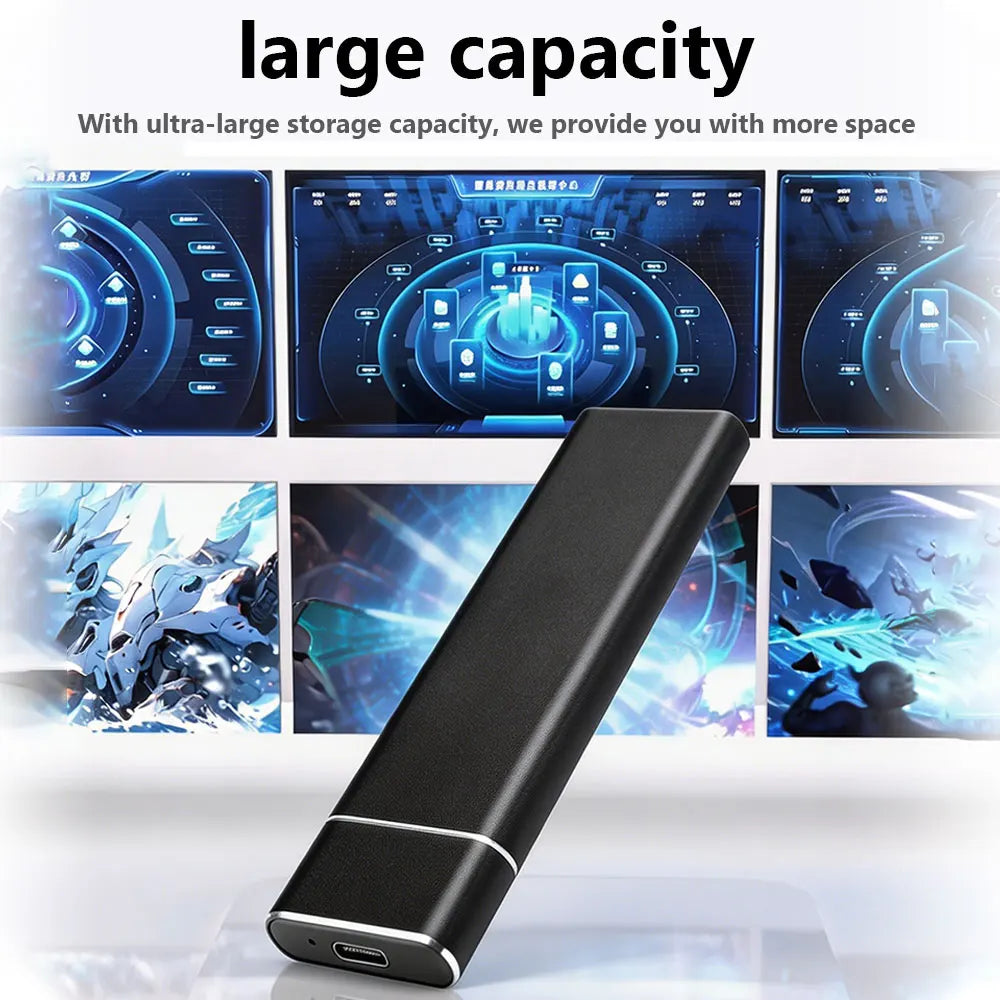 High-speed USB 3.1 portable SSD 2TB external solid state drive 1TB 4TB original large capacity for PC laptop Mac mobile phone ta